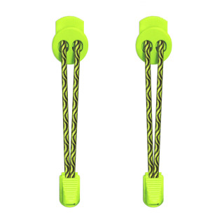 Sort og neon gule elastik snørebånd